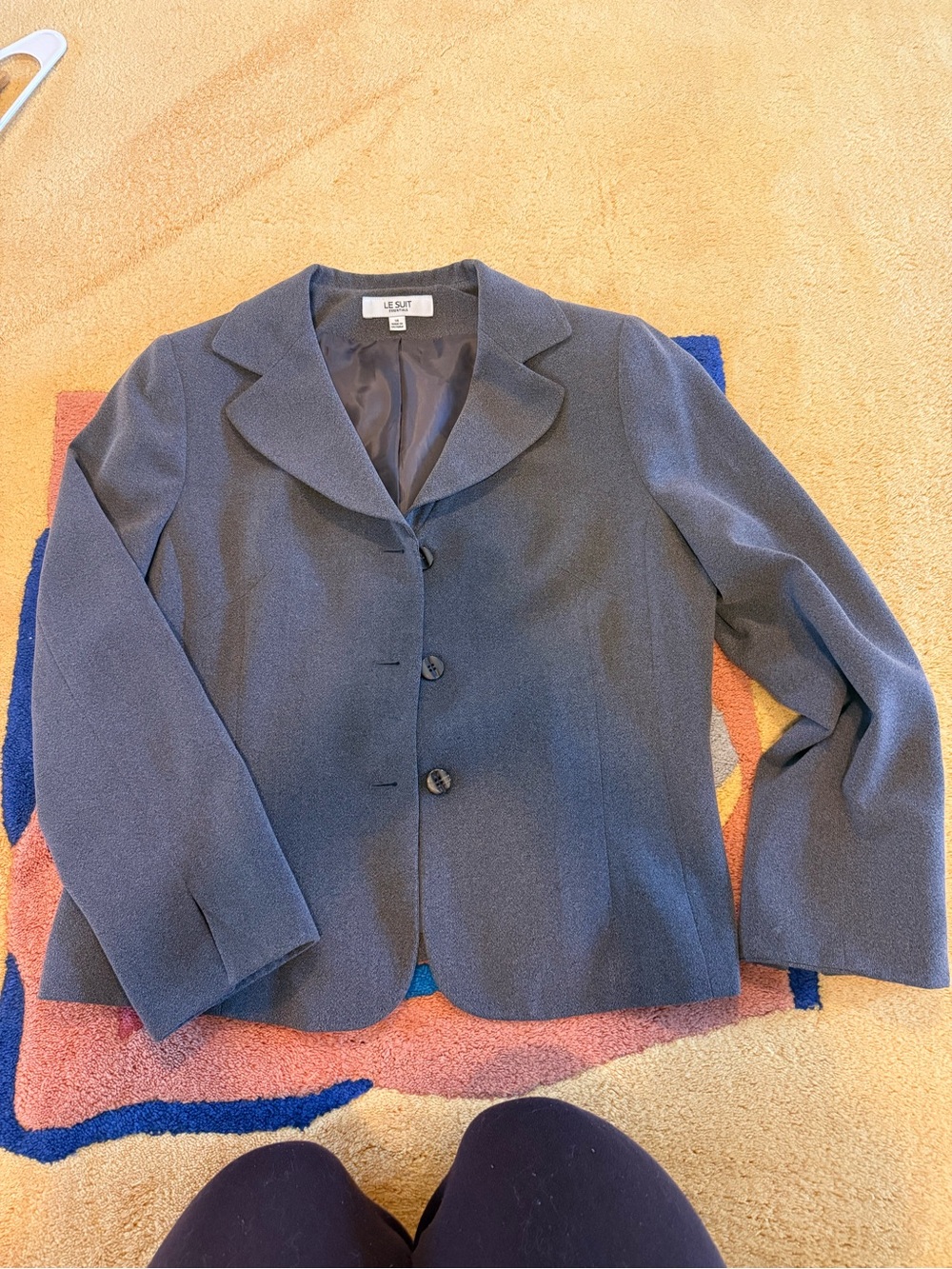 Le Suit Women's Dark Navy Three-Button Blazer